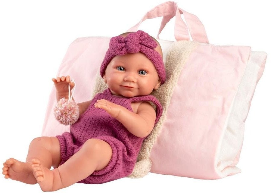 Llorens 73812 Lalka winylowa Bobas 40 cm Nica w różowym