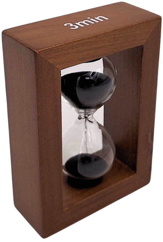 Giftdeco Klepsydra Piaskowa 3 Minuty w Drewnianej Ramie - Elegancka dekoracja M123