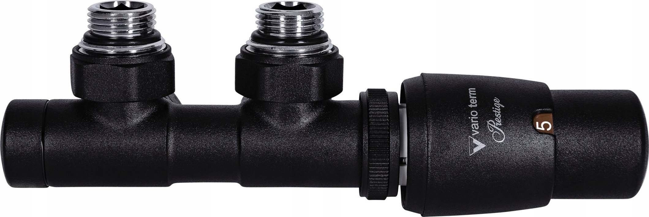 Varioterm Zestaw grzejnikowy Twins prawy Czarny strukturalny