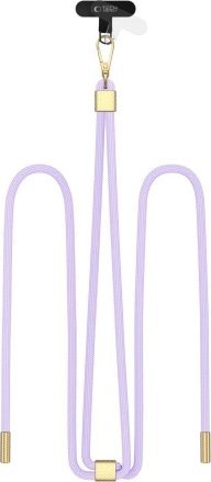 Tech-Protect TECH-PROTECT C2S ROPE CROSSBODY STRAP LAVENDER/GOLD