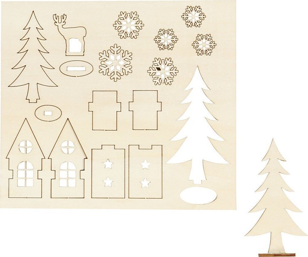 Do złożenia Domek, Choinki i Jelonek