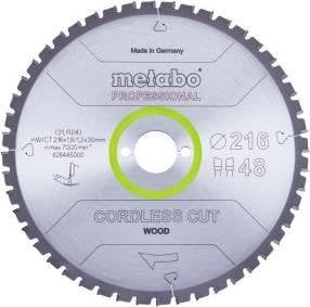 MBG - PIOTR KIŹLIŃSKI METABO PIŁA TARCZOWA HW/CT 216x30x48z CORDLESS CUT WOOD PROFESSIONAL
