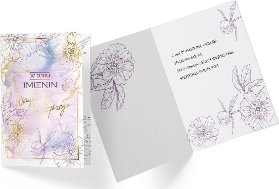KUKARTKA Karnet B6 PR-248 Imieniny kwiaty