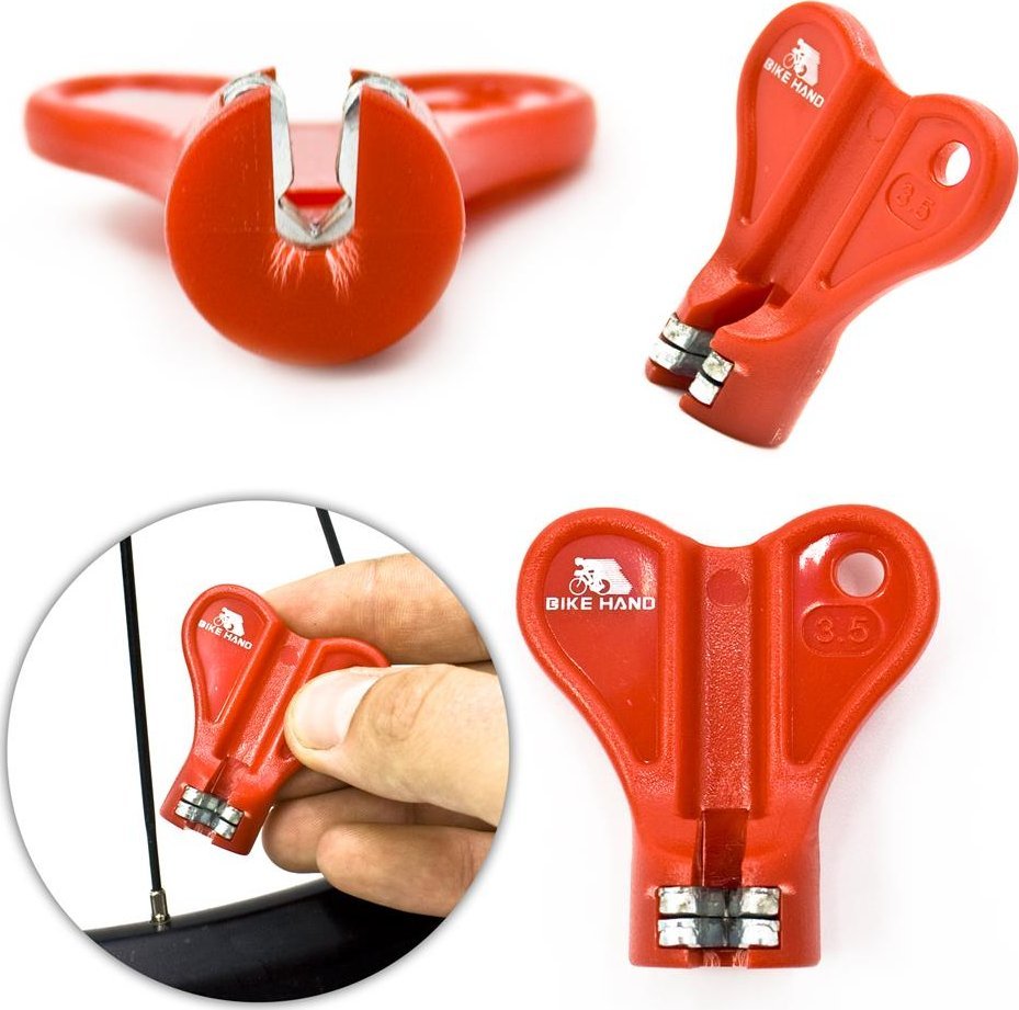 Bike Hand Klucz do centrowania Bike Hand YC-1R-3, 3,5mm, czerwony