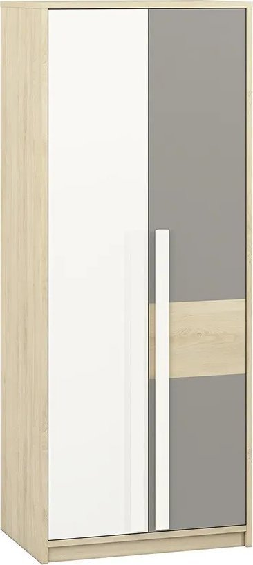 ML Meble Szafa DOT 2D buk/biała/szara ML MEBLE