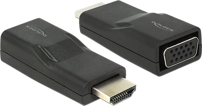 Adapter AV Delock HDMI - D-Sub (VGA) czarny (65655)