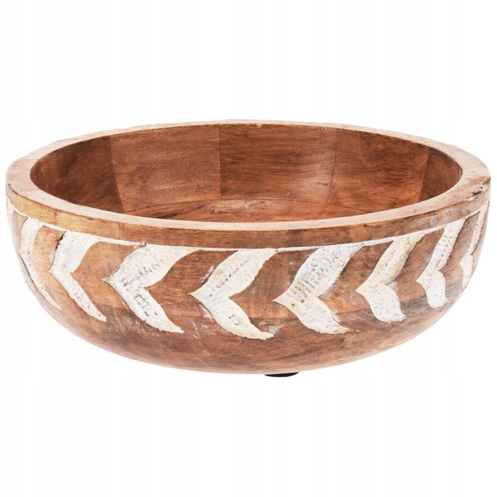 MISKA DREWNIANA DO SERWOWANIA PRZEKĄSEK SAŁATEK NA OWOCE 20CM 850ML VILDE 259688