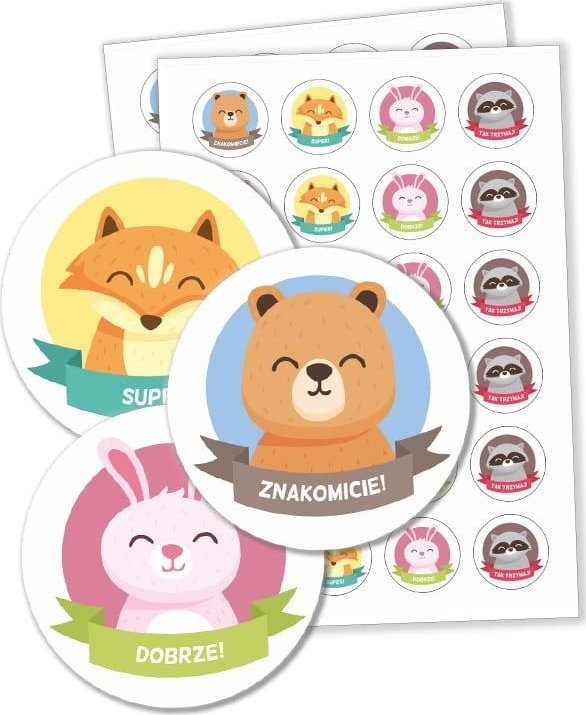 LearnHow Naklejki motywacyjne - Zwierzątka 48szt