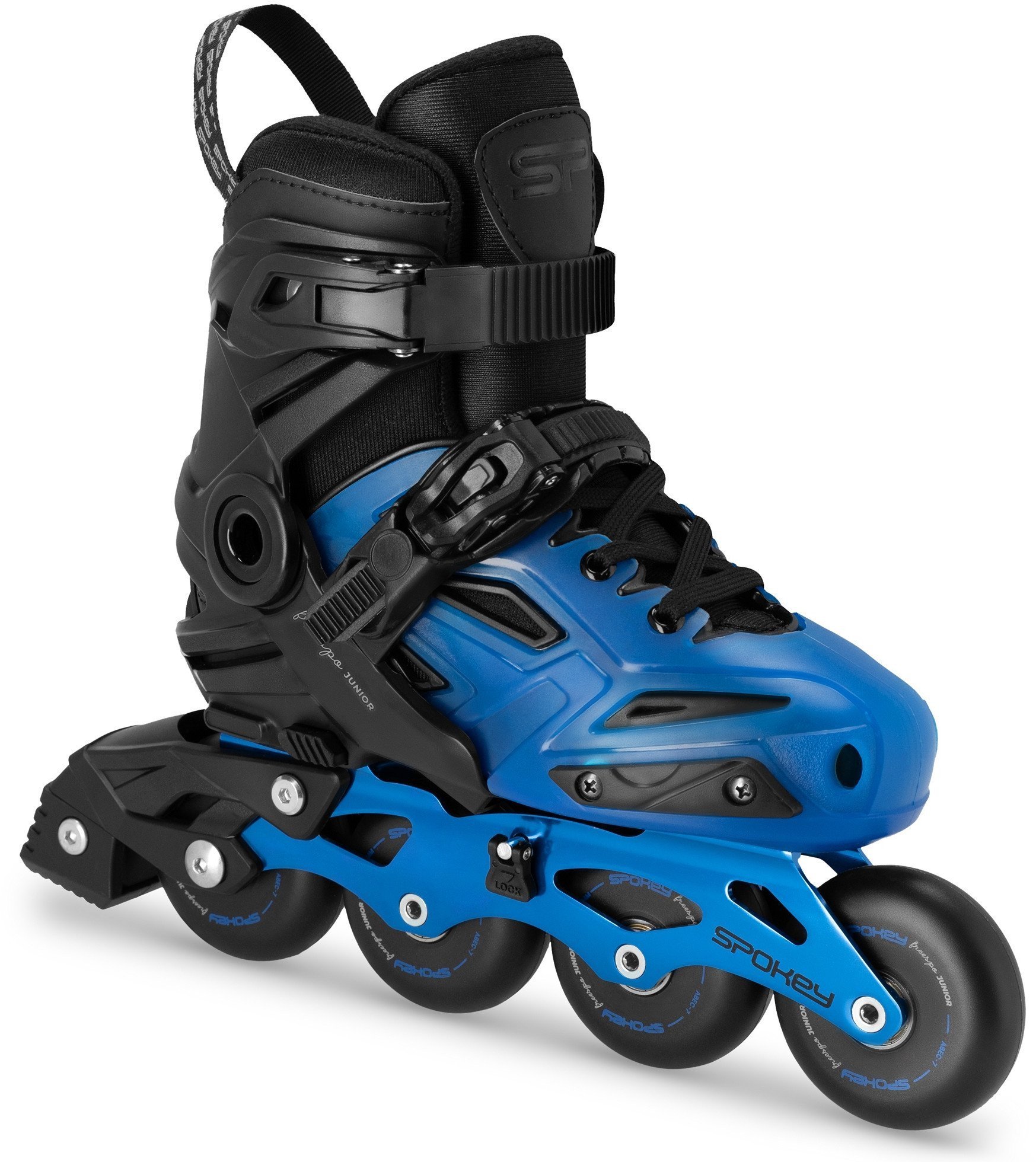 Rolki Spokey Freespo Junior rekreacyjne regulowane czarno-niebieskie r. 31-34
