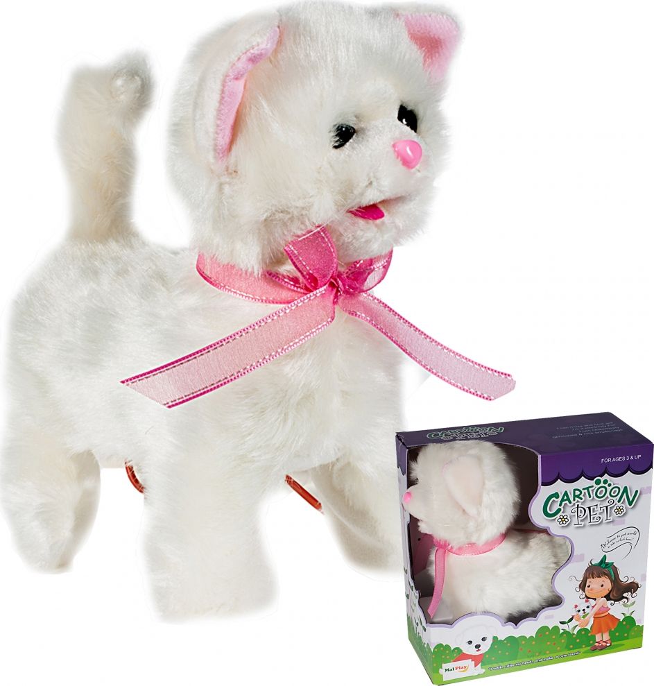 MalPlay KOTEK interaktywny CHODZĄCY NA SMYCZY KOT MIAUCZY