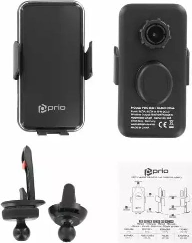 Prio Fast Charge Wireless Car Charger 15W