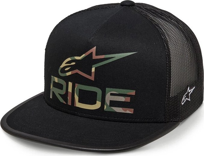 Alpinestars Czapka z daszkiem ALPINESTARS RIDE 2.0 CAMO TRUCKER HAT, Black - roz. One Size (NEW)