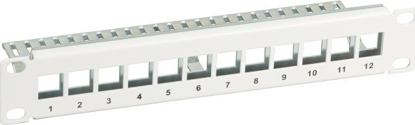 EFB 25,4cm 10Zoll Verteilerfeld fuer 12 Keystones RAL7035 Grau