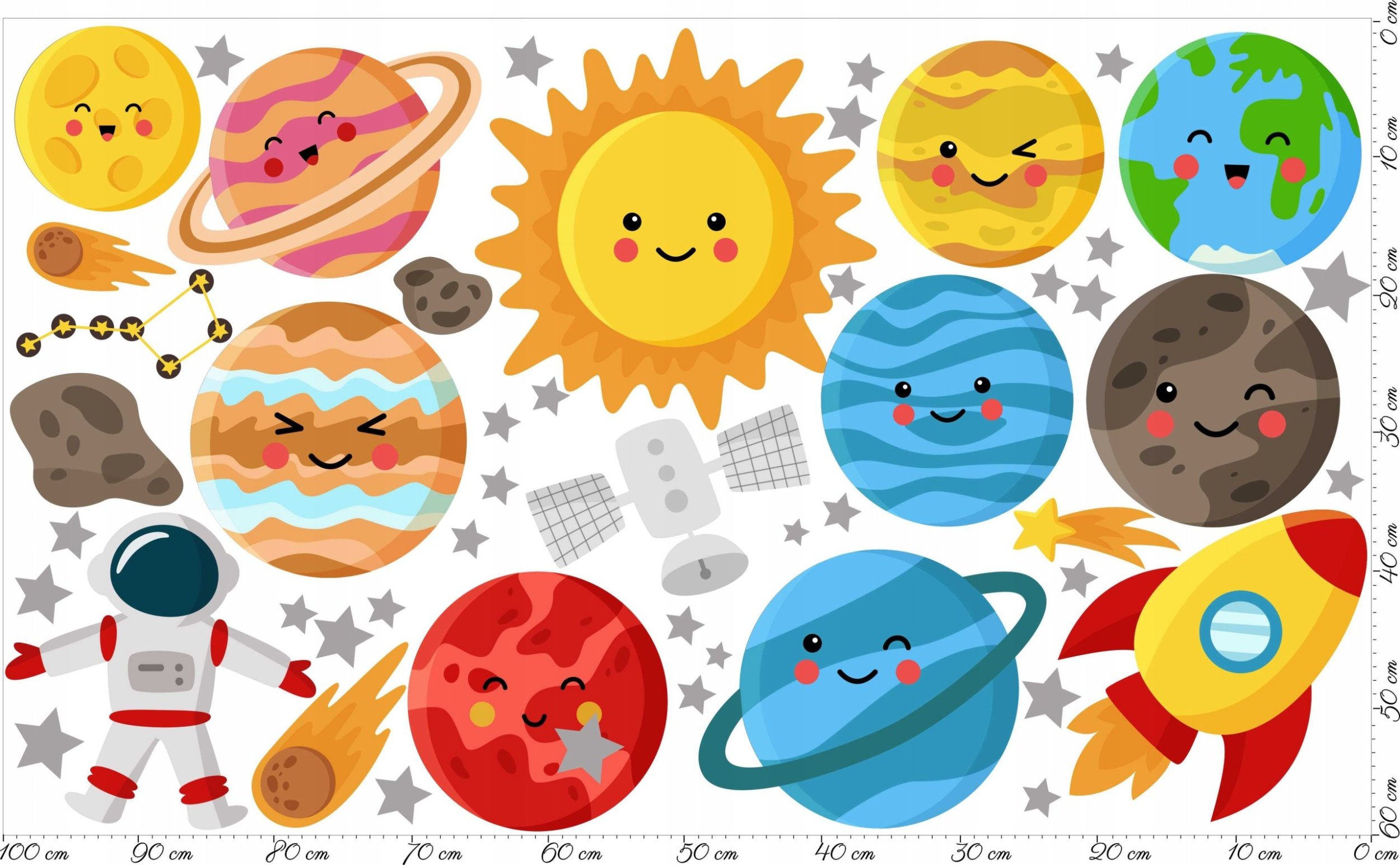 naSciane Naklejki dla dzieci Układ Słoneczny KOSMOS Planety
