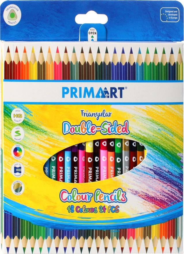Prima Art Kredki ołówkowe dwustronne 48 kolorów