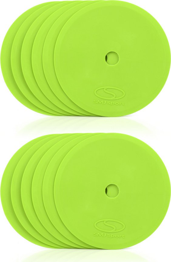 Znaczniki płaskie pachołki na parkiet SMJ sport 12 sztuk zielony 15cm