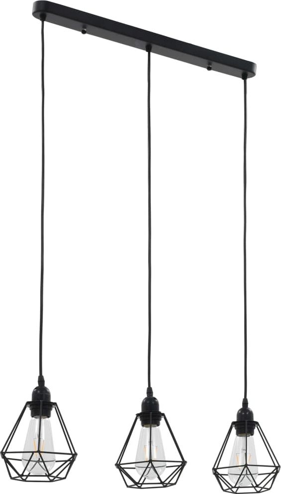 Lampa wisząca Lumes Czarna lampa wisząca nad stół - EX178-Tevis