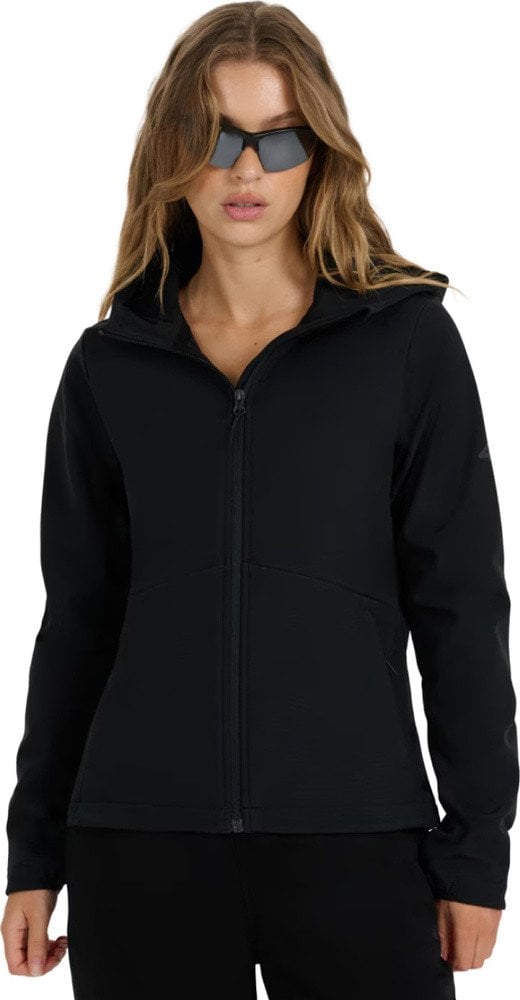 4f Kurtka damska softshell czarna 4FWAW25TSOFF359 20S S