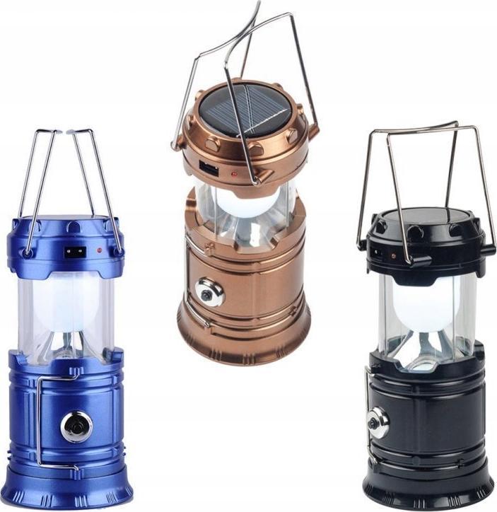 Tech-Led Latarka LED+Lampa Kempimgowa+Power Bank+Solar W-WA