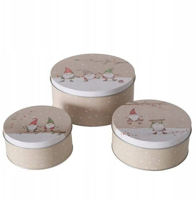 Zestaw trzech puszek do przechowywania HARALD, Ø 13-20 cm