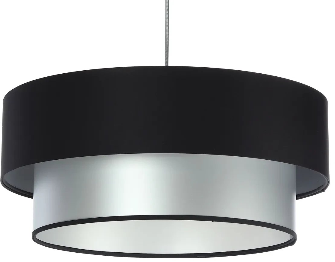 Lampa wisząca DOUBLE BLACK 50 srebrna/czarna BPS KONCEPT