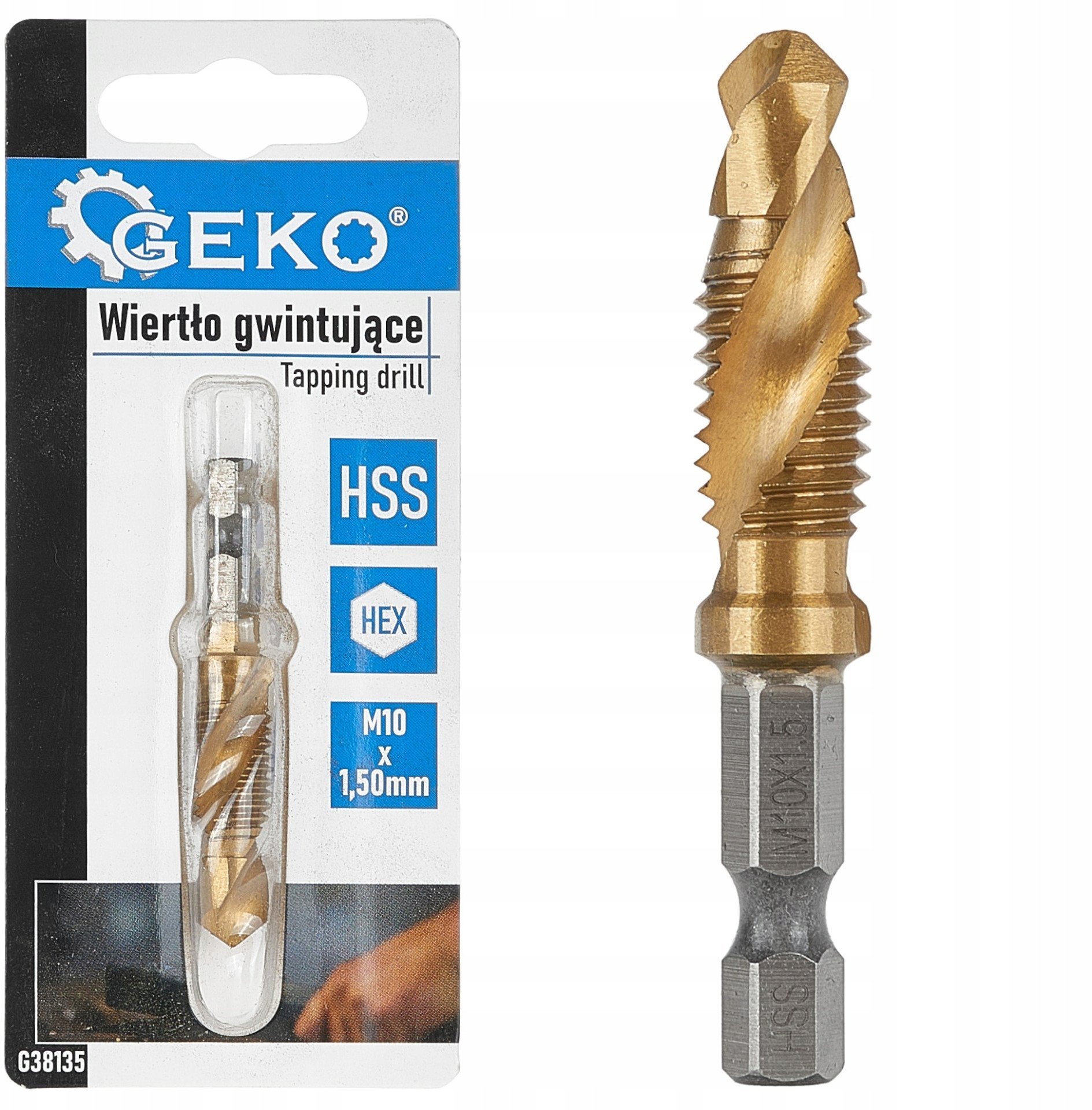 Wiertło gwintujące HSS M10 x 1,50mm HEX (50/250)
