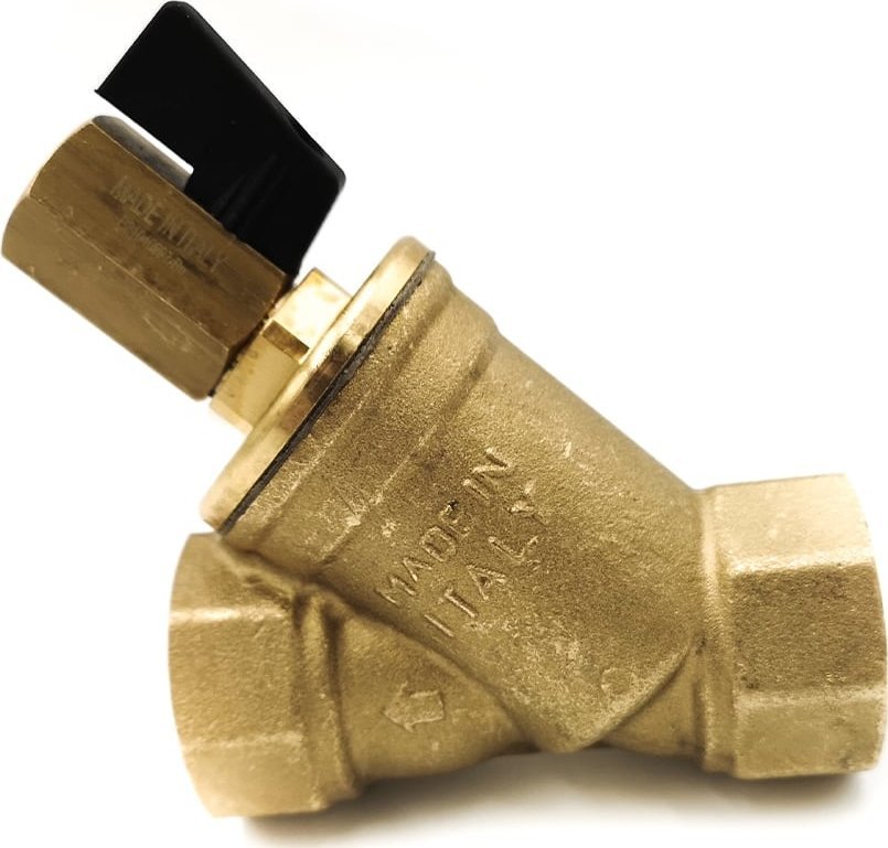 Top-Therm POWERMAG DRAIN Filtr skośny z magnesem i zaworem spustowo-napełniającym 1" TOP-THERM R1020S06