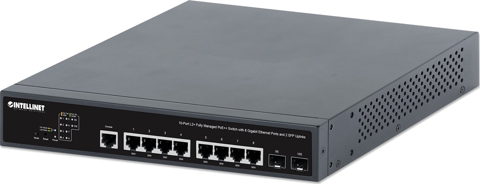 Switch Intellinet Network Solutions INTELLINET 10-Port L2+ Managed PoE++ Switch 8x Gbit 2x SFP