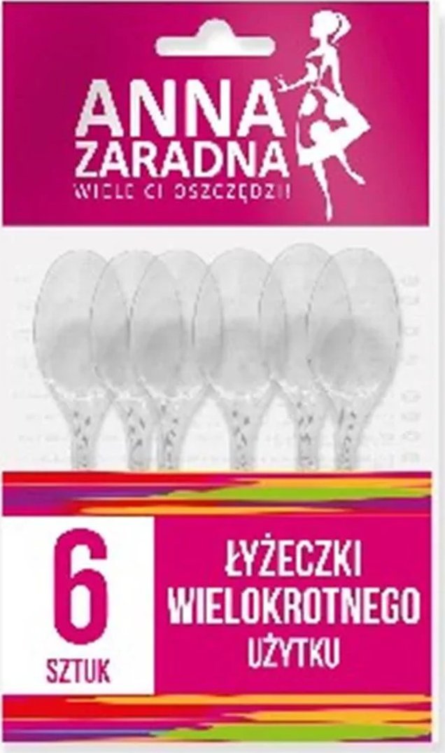 Anna Zaradna Łyżki wielokrotnego użytku 6szt