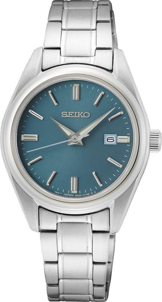 Zegarek Seiko Zegarek damski Seiko SUR531P1 srebrny
