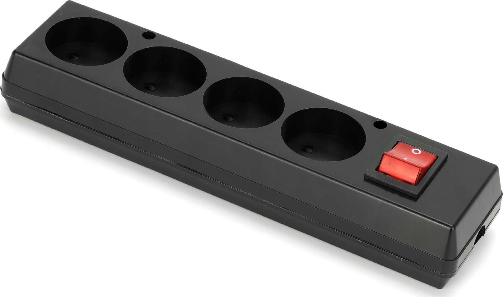 Montis Gniazdo czterokrotne z wyłącznikiem rozbieralne 4x2 CZARNY MT086-C