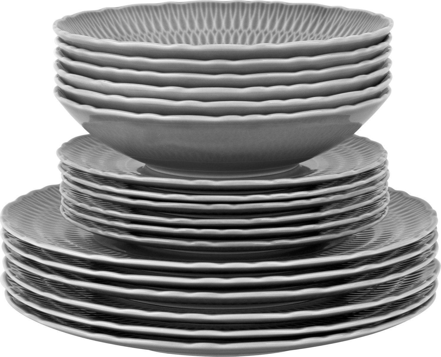 Ćmielów Serwis obiadowy 6/18 Sofia Szara