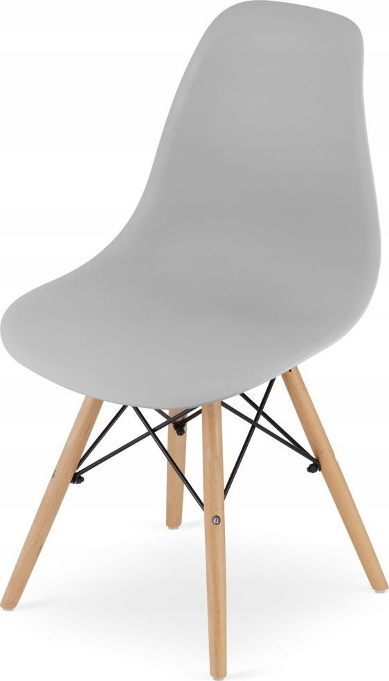 Leobert Zestaw stół okrągły TODI 100 biały + 4 krzesła OSAKA szare