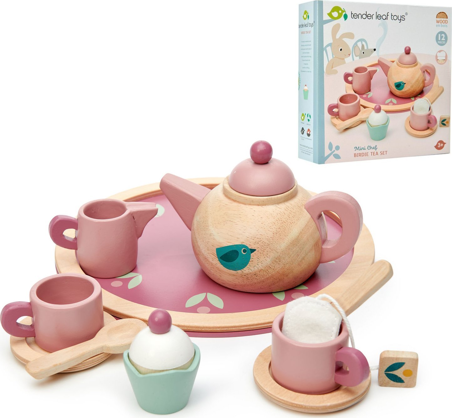 Tender Toys Drewniany serwis do herbaty Mini Chef Tender Leaf Toys