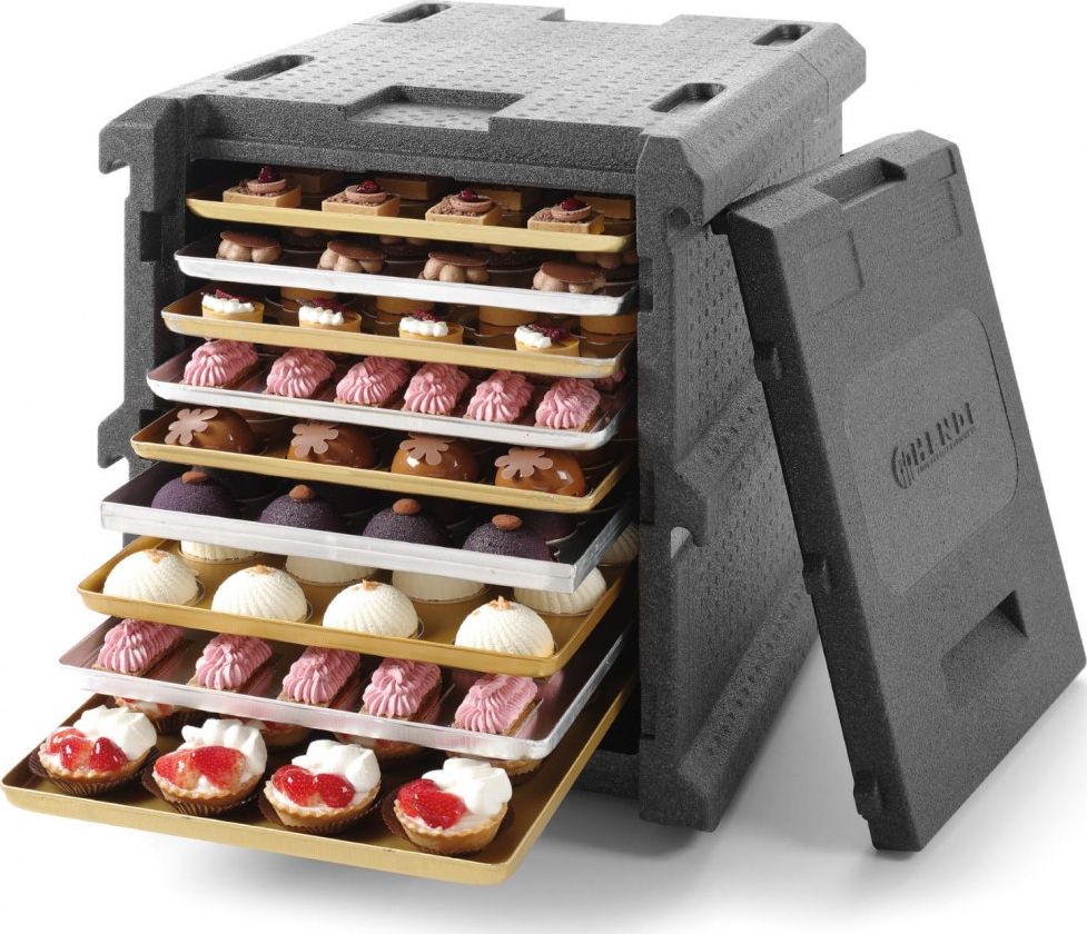 Hendi Pojemnik termiczny cukierniczy do przewozu ciast 9 blach 60x40cm Pojemnik termiczny cukierniczy do przewozu ciast 9 blach 60x40cm