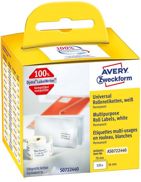 Avery Zweckform ETYK.ZF UNIWERSAL.NA ROLI 70X54 320 ETY - AS0722440