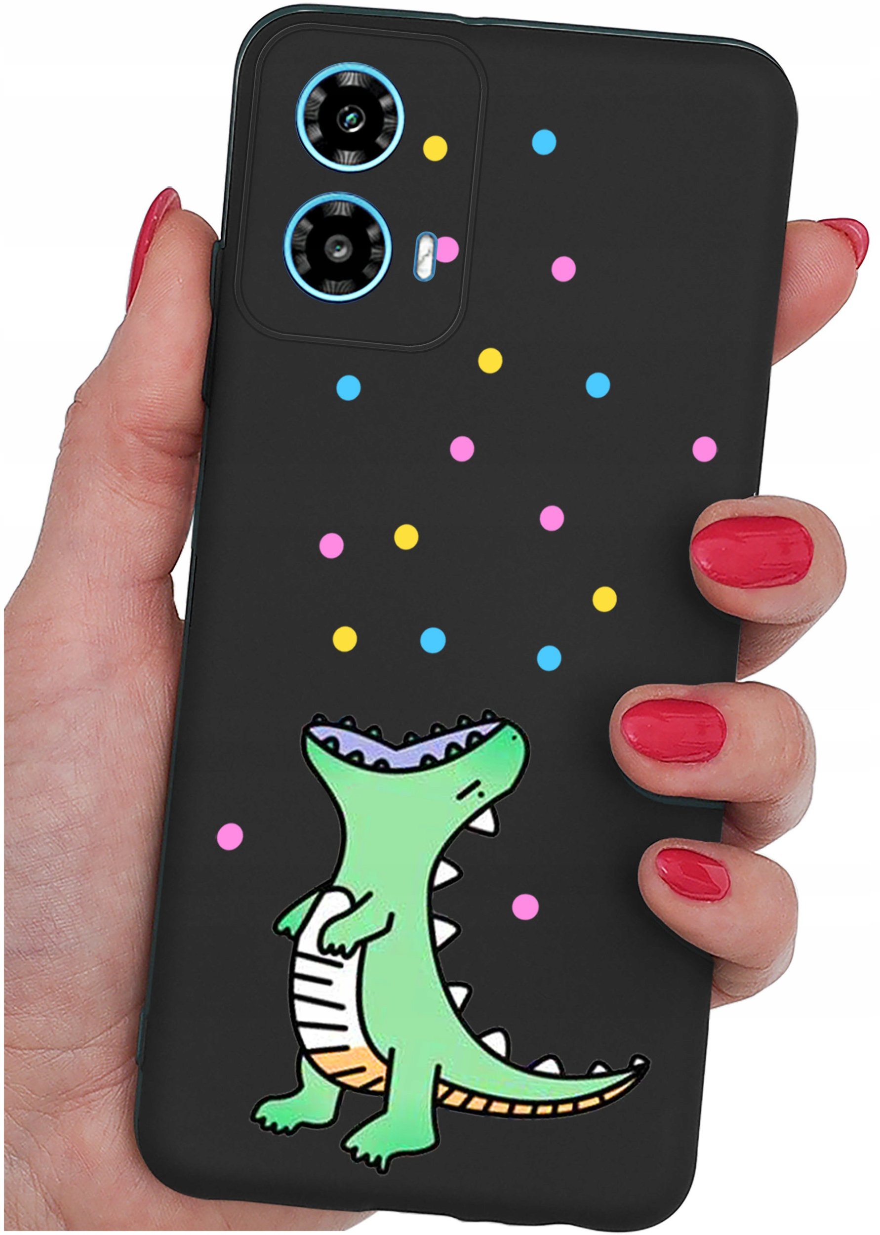 ETUI do Motorola Moto G34 5G WZORY |SILIKONOWE MATT CASE + SZKŁO 9H