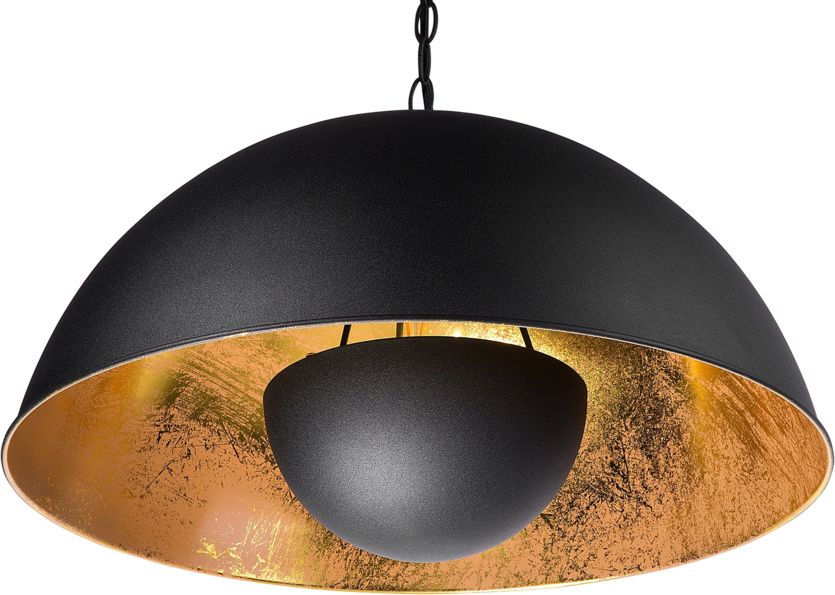 Lampa wisząca Beliani Lampa wisząca metalowa czarna THAMES II