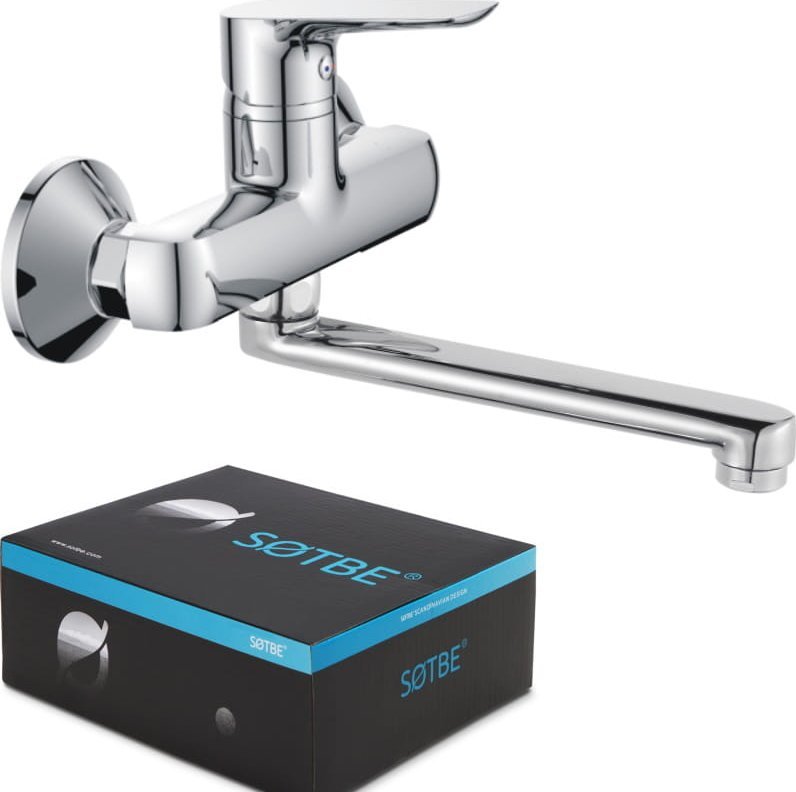 Bateria umywalkowa Sotbe Inari ścienna chrom (INA-SKW-50228688)