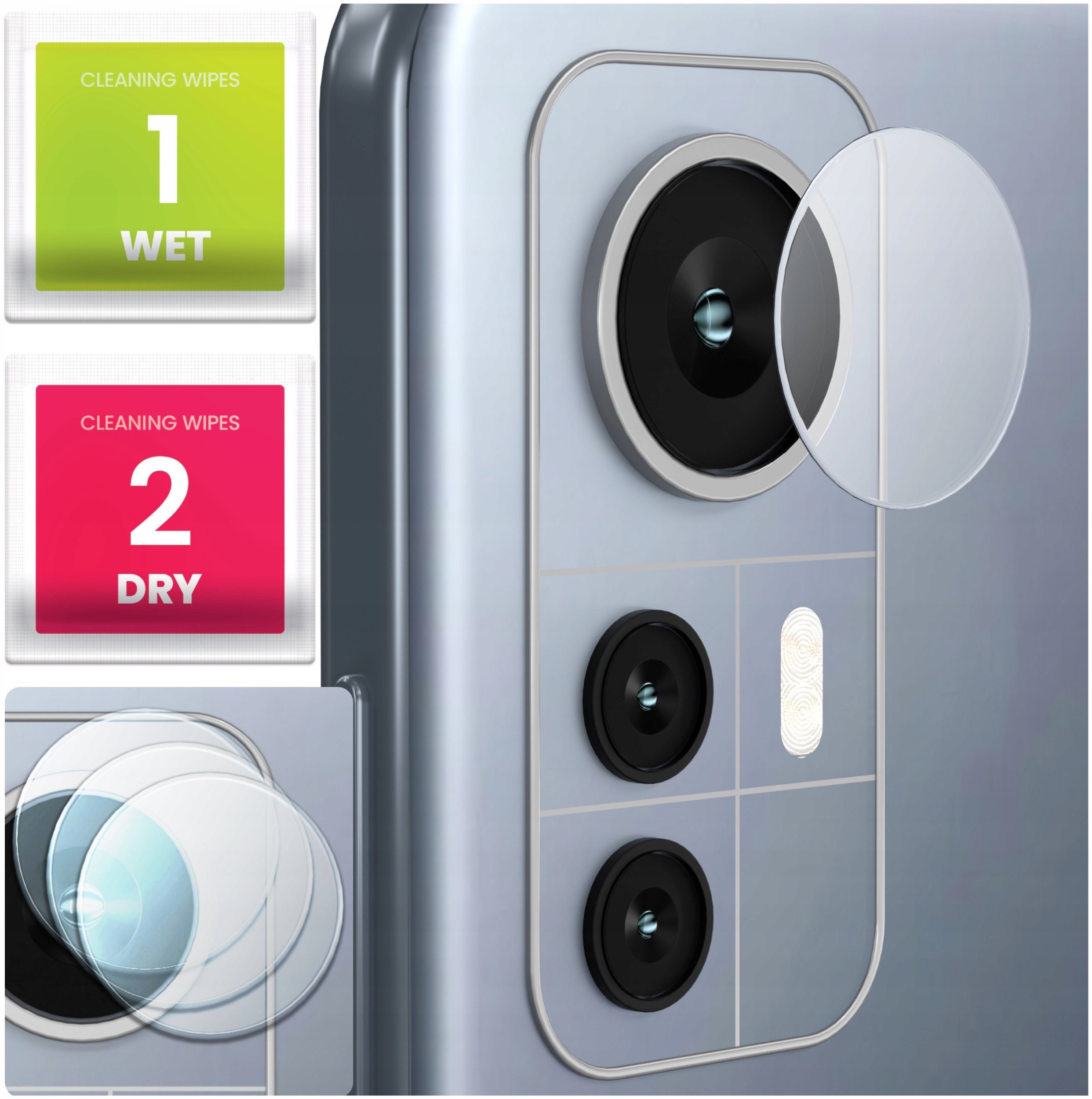 3-PAK Szkło Na Aparat Do Xiaomi 12 5G / 12x 5G (Hartowane, Na Obiektyw, 9H)