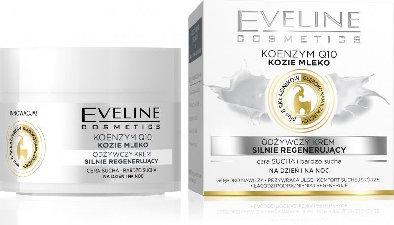 Eveline Koenzym Q10 kozie mleko odżywczy krem silnie regenerujący na dzień i na noc 50ml