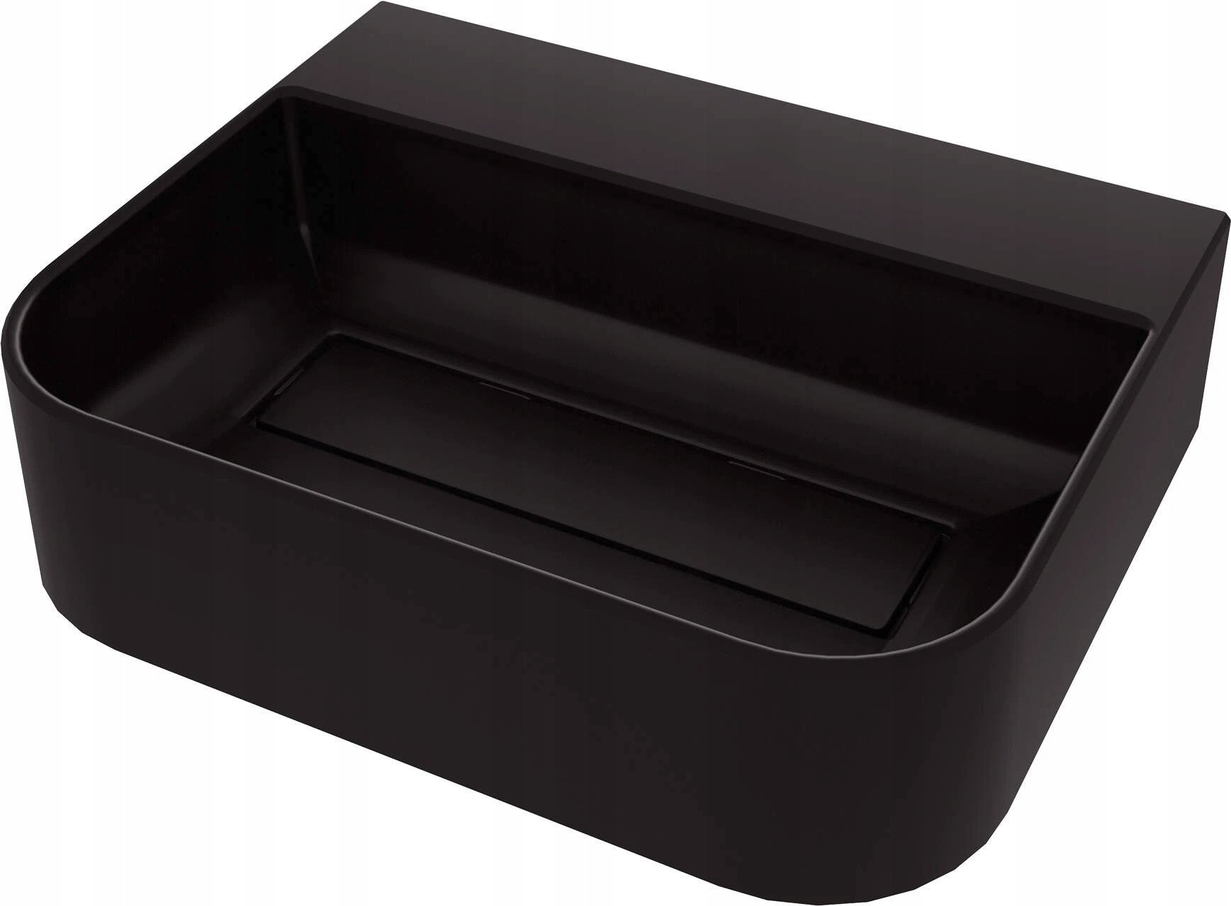 DEANTE CQA NU5S Umywalka arnika nero z maskownicą z miejscem na baterię 505x405 mm