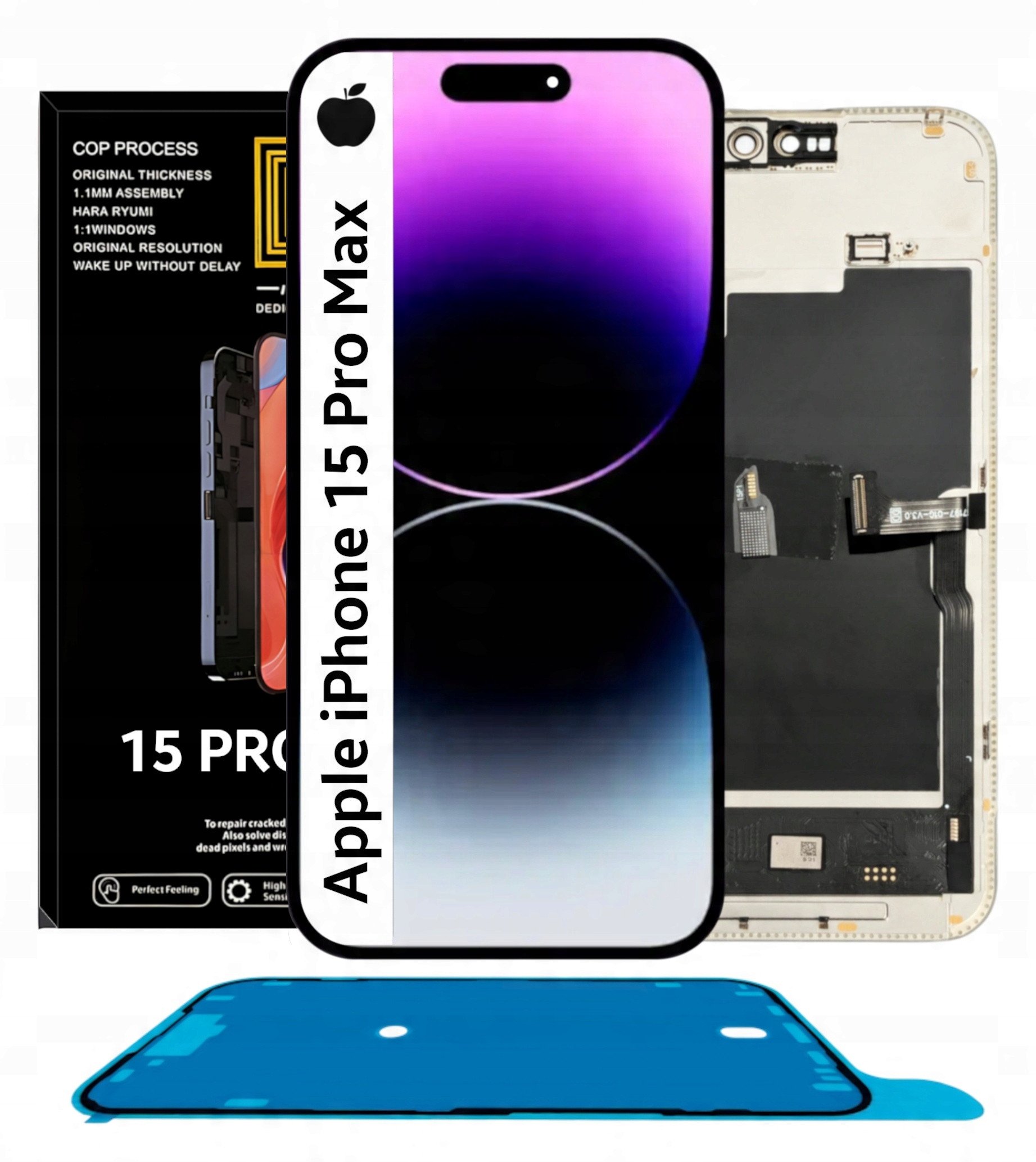 Wyświetlacz do iPhone 15 Pro Max Ekran LCD Soft OLED Wymienny Chip A2849 (5904858381593)