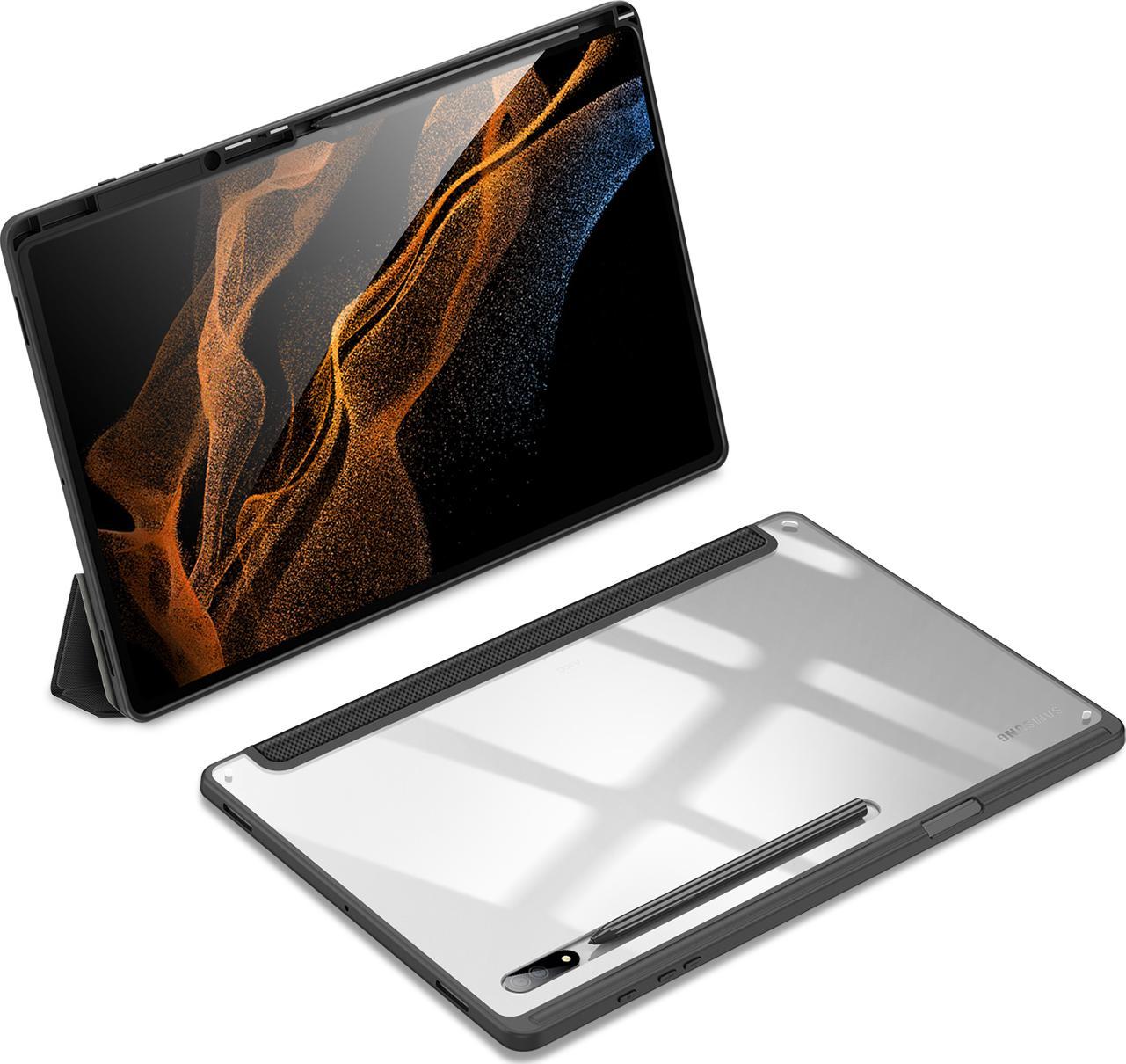 Etui na tablet Dux Ducis Toby pancerne etui z klapką Smart Case do Samsung Galaxy Tab S8 Ultra z uchwytem na rysik czarny
