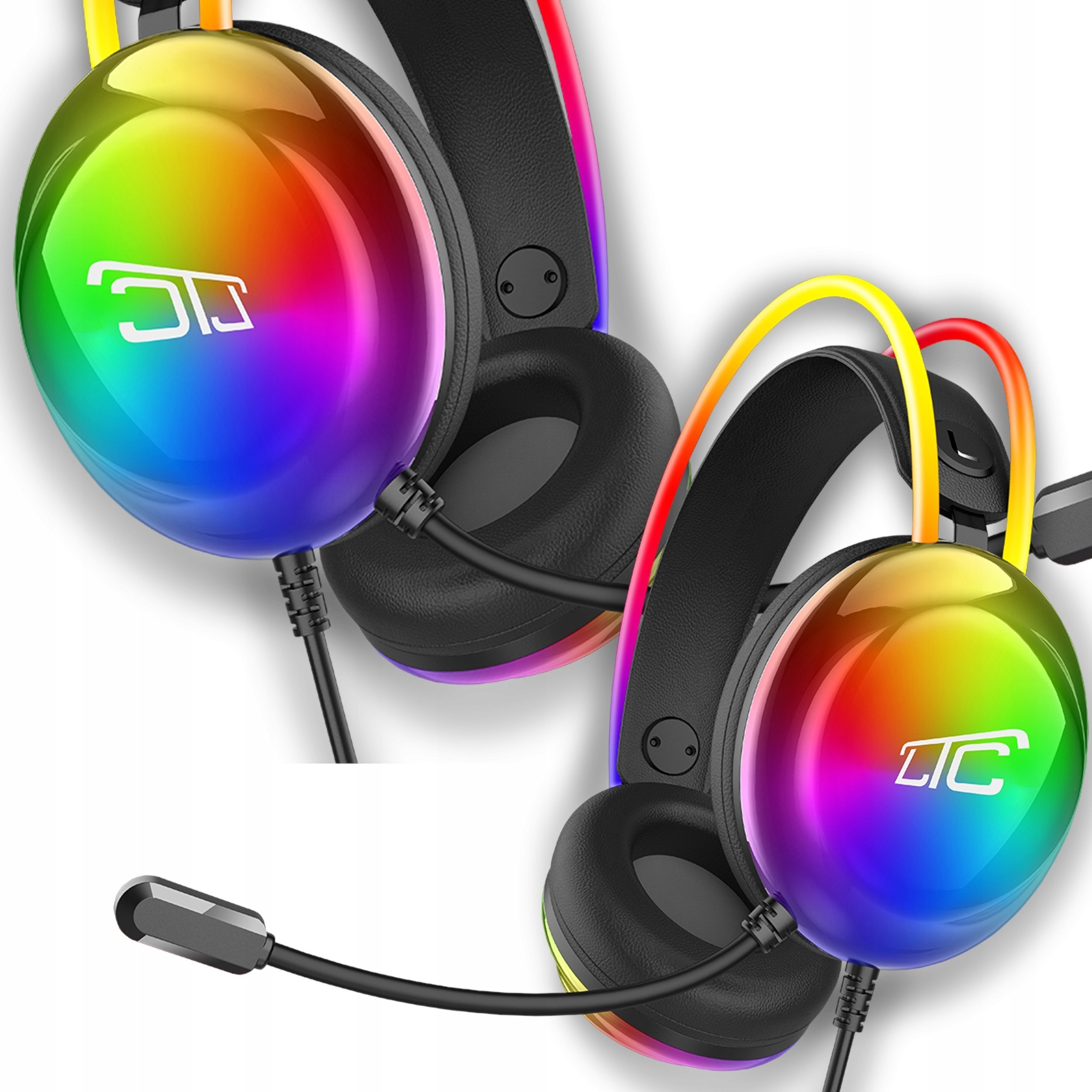Słuchawki gamingowe RGB z mikrofonem LTC