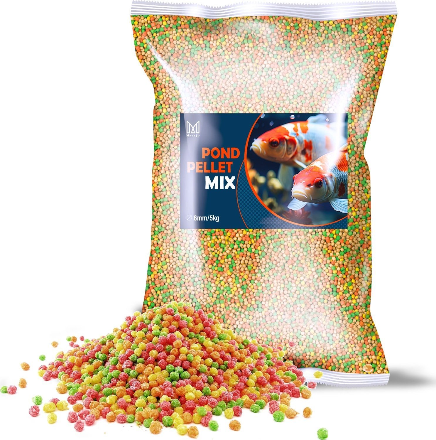 Mersjo Pokarm dla ryb ogrodowych karpi koi Mersjo Pond pellet MIX 5kg 6mm