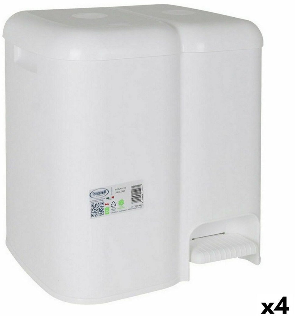 Kosz na śmieci Tontarelli Patty Biały (4 Sztuk)