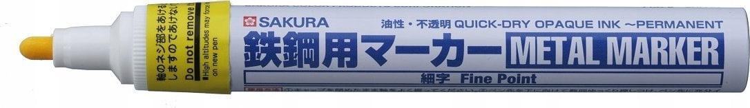 Sakura Marker METAL żółty cienki,