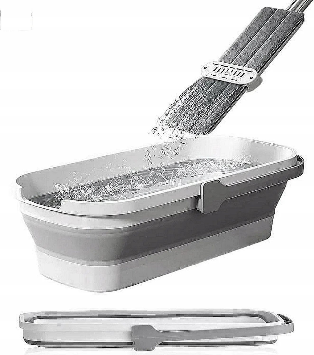 Mop Promis MOP z WYCISKACZEM z WIADREM SKŁADANYM ULTRAMOP Promis 4 w 1 PŁASKI OBROTOWY MS104