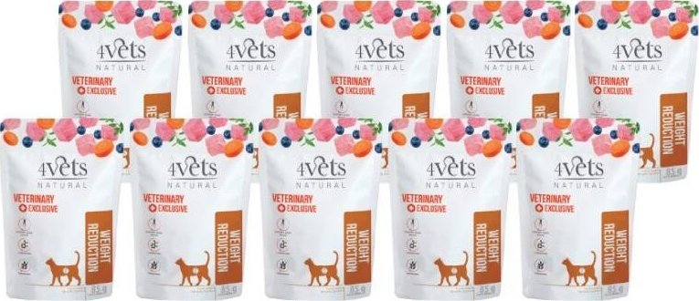 Mokra karma weterynaryjna dla kota z nadwagą 4Vets Natural Weight Reduction zestaw 10 x 85 g